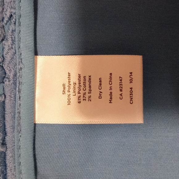 💙Talbots💙 - Cornflower Blue Floral Lace Overlay Dress - Picture 8 of 12